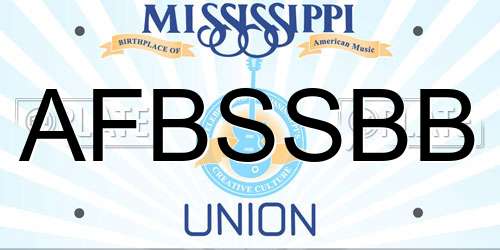 AFBSSBB Mississippi License Plate