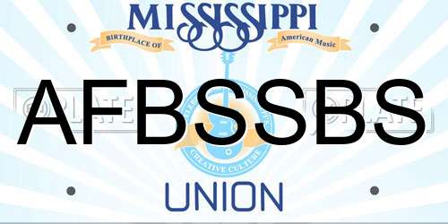 AFBSSBS Mississippi License Plate