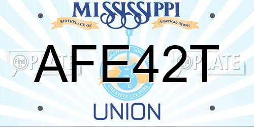 AFE42T Mississippi License Plate