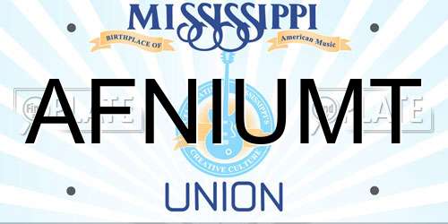 AFNIUMT Mississippi License Plate