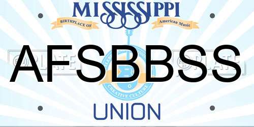 AFSBBSS Mississippi License Plate