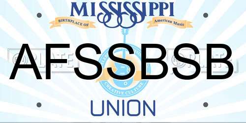 AFSSBSB Mississippi License Plate