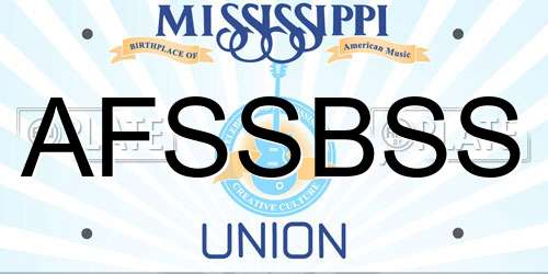 AFSSBSS Mississippi License Plate