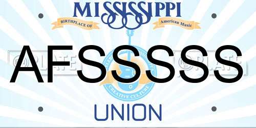 AFSSSSS Mississippi License Plate