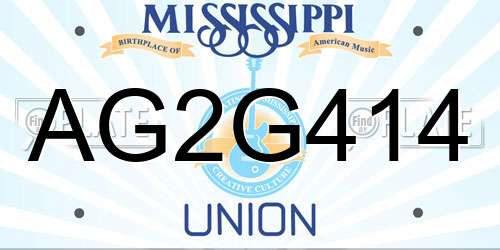 AG2G414 Mississippi License Plate