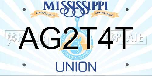 AG2T4T Mississippi License Plate