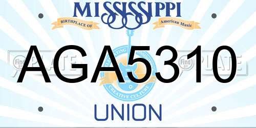 AGA5310 Mississippi License Plate
