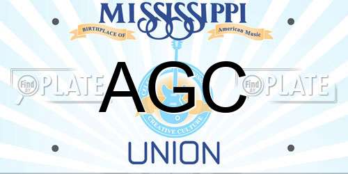 AGC Mississippi License Plate
