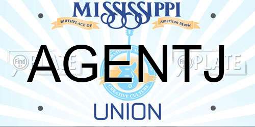AGENTJ Mississippi License Plate