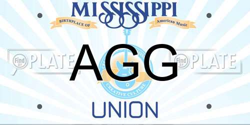 AGG Mississippi License Plate