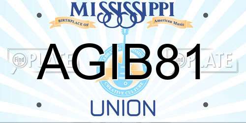 AGIB81 Mississippi License Plate