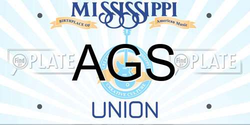 AGS Mississippi License Plate
