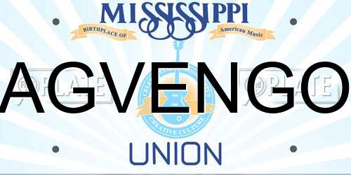 AGVENGO Mississippi License Plate