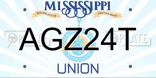 AGZ24T Mississippi License Plate