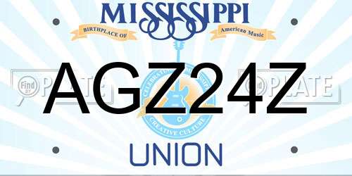 AGZ24Z Mississippi License Plate