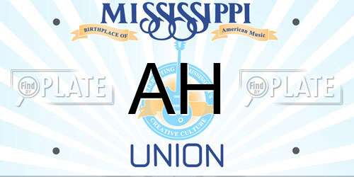 AH Mississippi License Plate