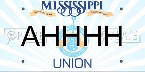 AHHHH Mississippi License Plate