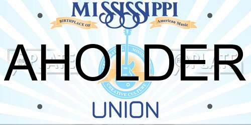 AHOLDER Mississippi License Plate