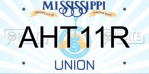 AHT11R Mississippi License Plate