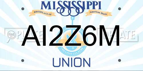 AI2Z6M Mississippi License Plate