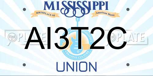 AI3T2C Mississippi License Plate