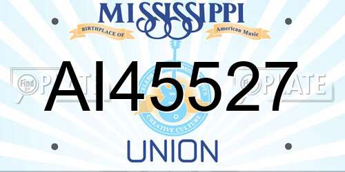 AI45527 Mississippi License Plate