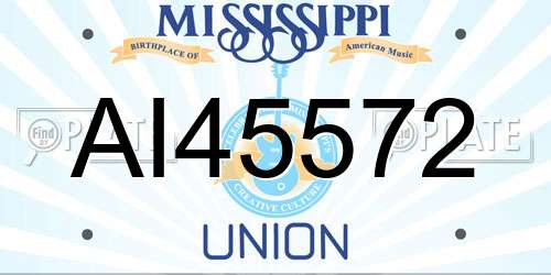 AI45572 Mississippi License Plate