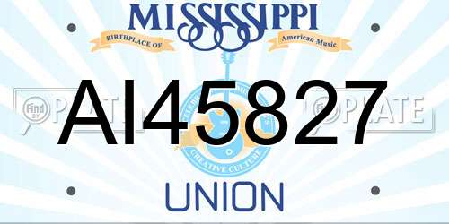 AI45827 Mississippi License Plate