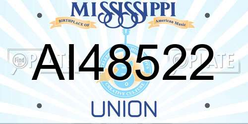 AI48522 Mississippi License Plate