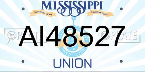 AI48527 Mississippi License Plate