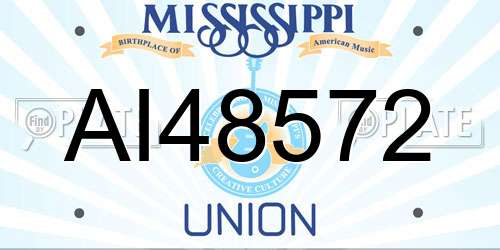 AI48572 Mississippi License Plate