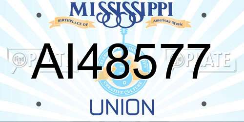 AI48577 Mississippi License Plate