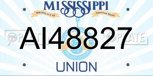AI48827 Mississippi License Plate