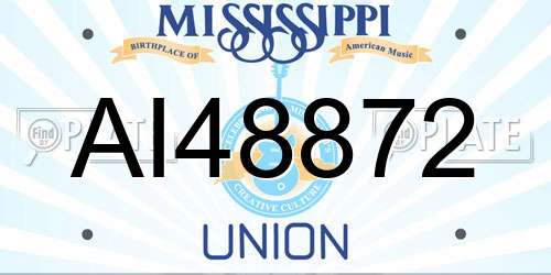 AI48872 Mississippi License Plate