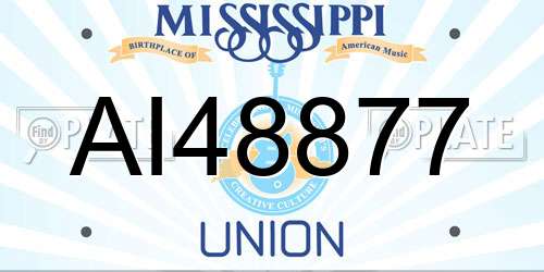 AI48877 Mississippi License Plate