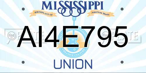 AI4E795 Mississippi License Plate