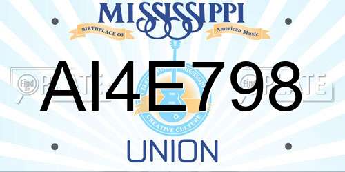AI4E798 Mississippi License Plate