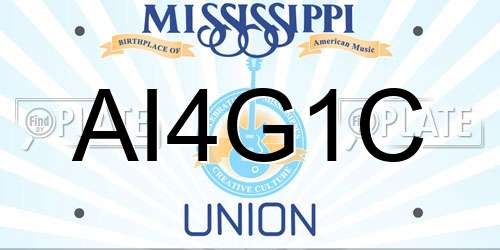 AI4G1C Mississippi License Plate
