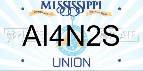 AI4N2S Mississippi License Plate