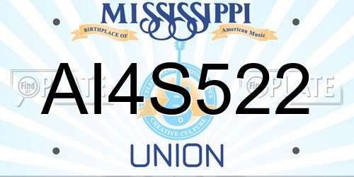 AI4S522 Mississippi License Plate