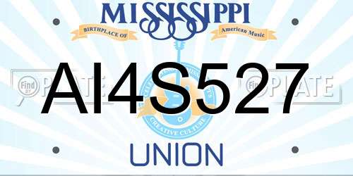 AI4S527 Mississippi License Plate