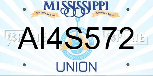 AI4S572 Mississippi License Plate
