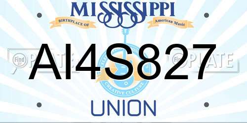 AI4S827 Mississippi License Plate