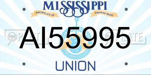 AI55995 Mississippi License Plate