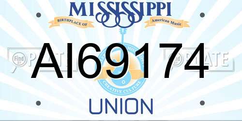 AI69174 Mississippi License Plate