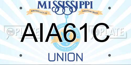 AIA61C Mississippi License Plate