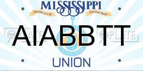 AIABBTT Mississippi License Plate