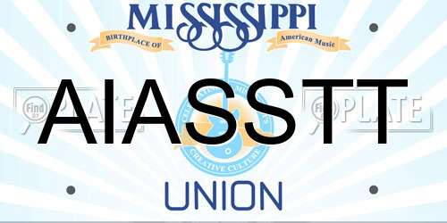 AIASSTT Mississippi License Plate
