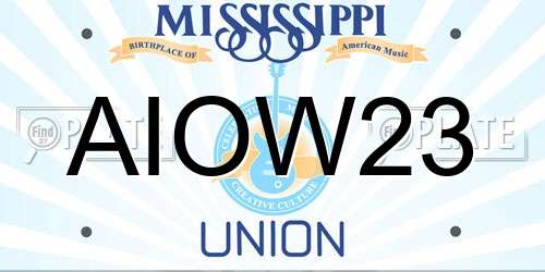 AIOW23 Mississippi License Plate