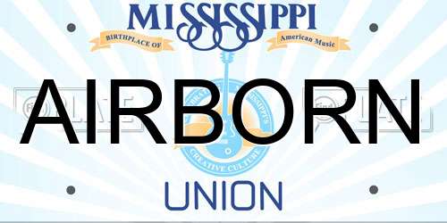 AIRBORN Mississippi License Plate